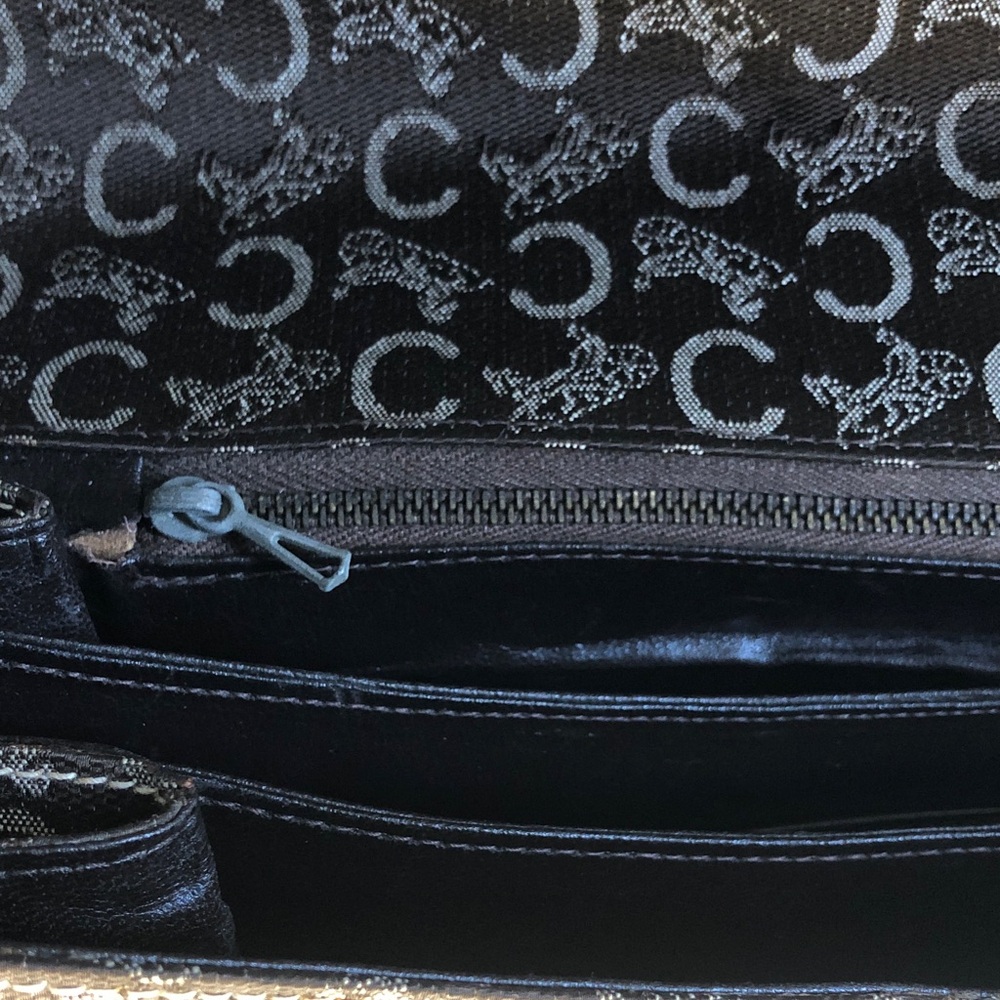 Designer-Style Brown Monogram Crossbody Bag from Celine Vintage Brown Handbag - Picture 10 of 14